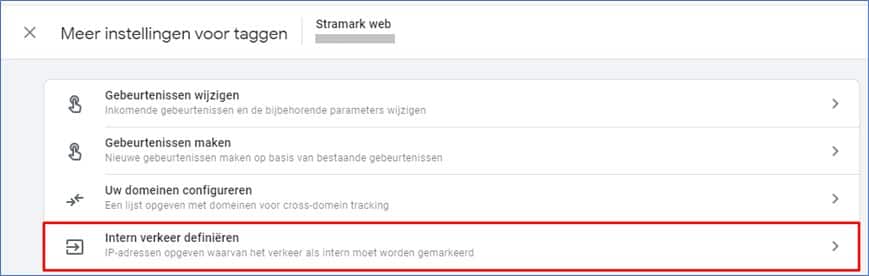 GA4 Intern verkeer definiëren